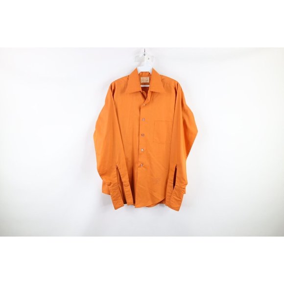Vintage | Shirts | Vintage 7s Mens 5 33 French Cuff Collared Long ...